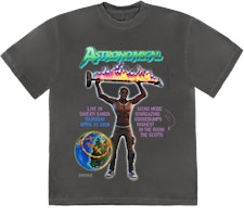 Travis Scott Back Bling T-Shirt Washed Black Travis Scott Back Bling T-Shirt Washed Black