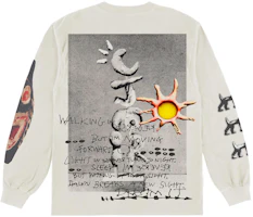 Lookbook Travis Scott Cactus Jack Air Records Baju Lengan Panjang Putih Lelaki. CJFN-SS83
