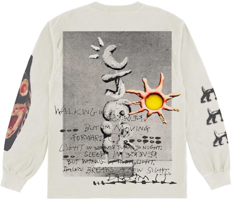 Travis Scott Cactus Jack Air Records 白色长袖男士T恤。 CJFN-SS83 Lookbook Travis Scott Cactus Jack Air Records 白色长袖男士T恤。 CJFN-SS83