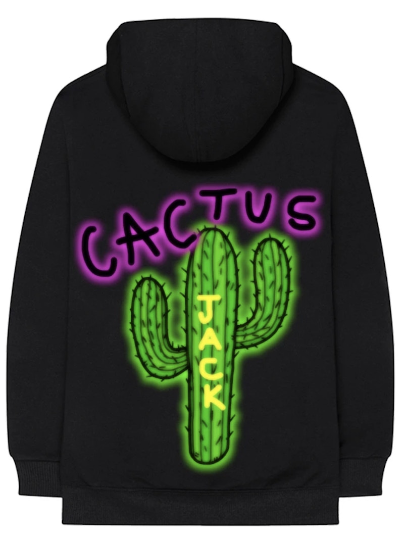 Travis Cactus Jack Airbrush Hoodie Black 圖 2