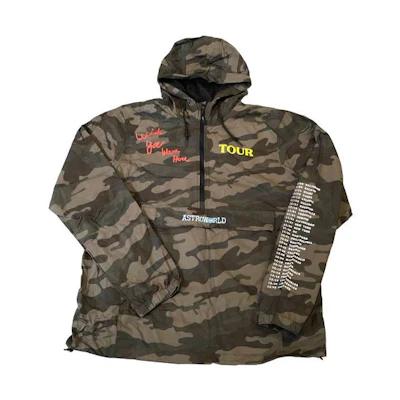 Travis Cactus Jack Astroworld Anorak Camo Pullover Jacket Unisex TC-350