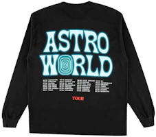 Travis Scott Cactus Jack Astroworld Horse Letter Graphic Long Sleeve Tee Black Unisex TC-348 Travis Scott Cactus Jack Astroworld Horse Letter Graphic Long Sleeve Tee Black Unisex TC-348