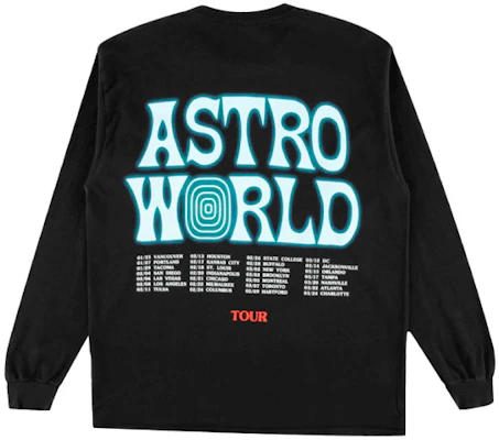 Travis Scott Cactus Jack Astroworld Horse Letter Graphic Long Sleeve Tee Black Unisex TC-348 Buy Travis Scott Cactus Jack Astroworld Horse Letter Graphic Long Sleeve Tee Black Unisex TC-348