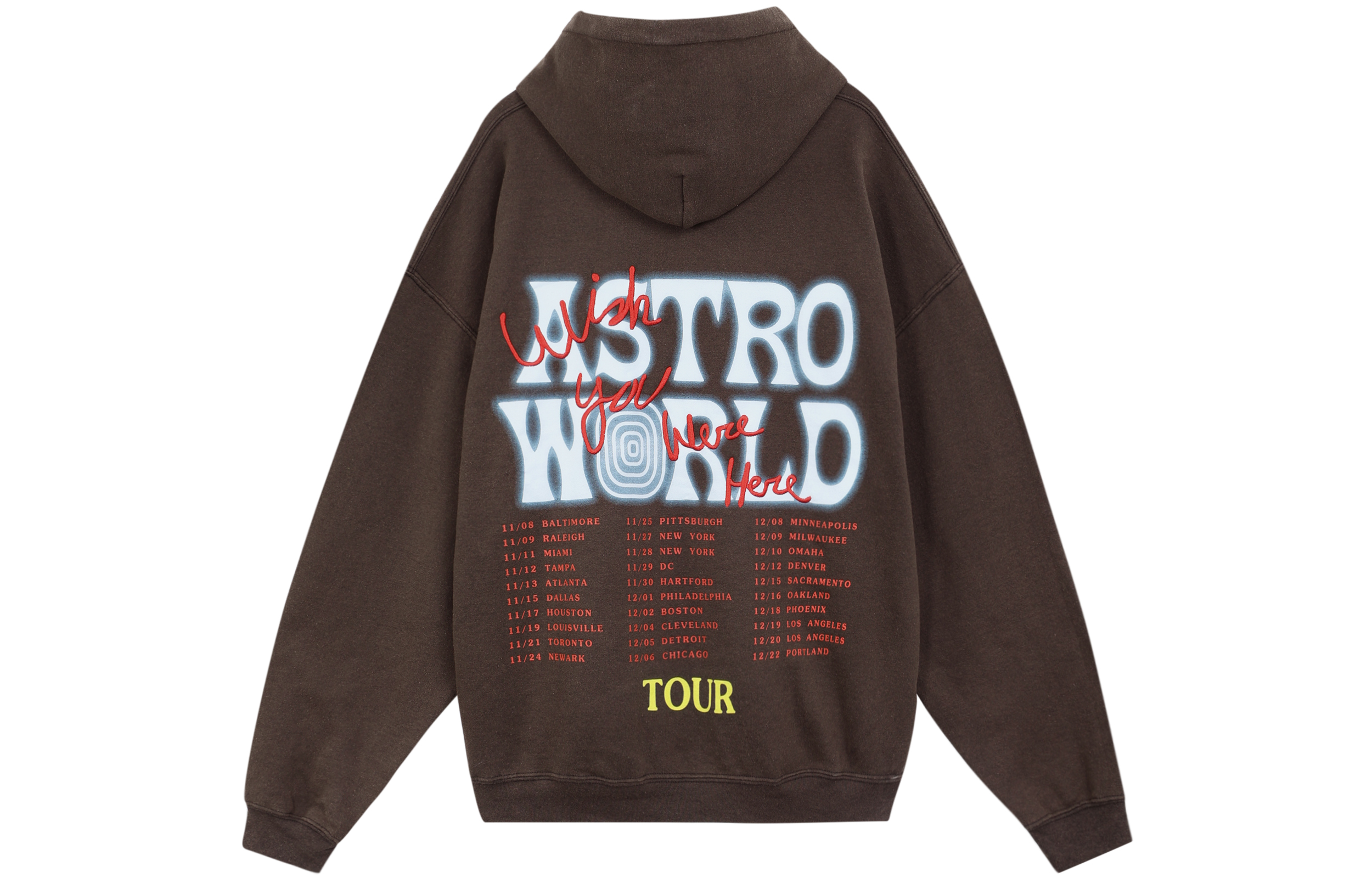 Lookbook Travis Scott Cactus Jack Astroworld 標誌連帽衫棕色款 男女通用款式 TC-88