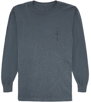 Travis Scott Cactus Jack 后背装饰长袖灰色T恤 TC-370 Lookbook Travis Scott Cactus Jack 后背装饰长袖灰色T恤 TC-370