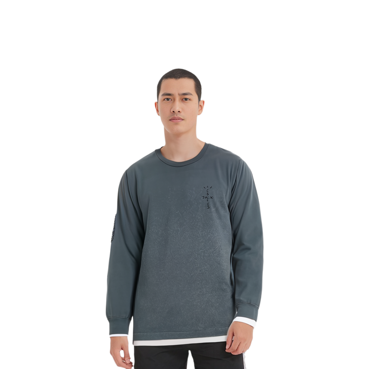 Details for Travis Scott Cactus Jack 后背装饰长袖灰色T恤 TC-370