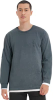 Details for Travis Scott Cactus Jack Back Bling Long Sleeve Tee Gray Shirt TC-370