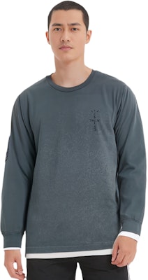 Travis Scott Cactus Jack 后背装饰长袖灰色T恤 TC-370 Details for Travis Scott Cactus Jack 后背装饰长袖灰色T恤 TC-370