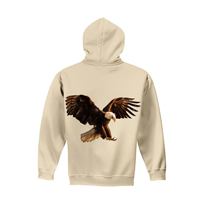 Travis Cactus Jack Beige Hoodie - Eagle Print Birds In The Trap Unisex TC-340