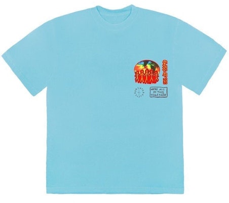 Travis Scott Cactus Jack C/O 2020 T-Shirt Light Blue Buy Travis Scott Cactus Jack C/O 2020 T-Shirt Light Blue