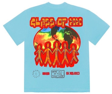 Travis Scott Cactus Jack C/O 2020 T-Shirt Light Blue Order Travis Scott Cactus Jack C/O 2020 T-Shirt Light Blue