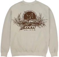 Travis Scott Cactus Jack CACTI Logo Print Crewneck Sweatshirt Beige Unisex. TC-80 Travis Scott Cactus Jack CACTI Logo Print Crewneck Sweatshirt Beige Unisex. TC-80
