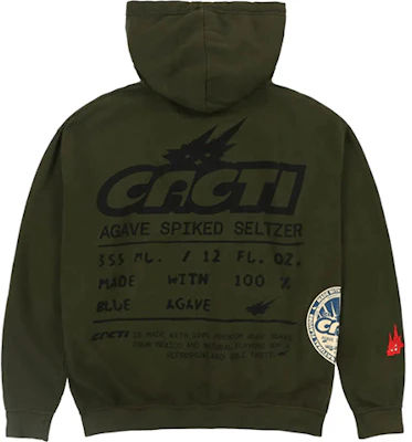 特拉维斯·斯科特Cactus Jack CACTI标志绿橄榄色男女连帽衫 TC-82 Lookbook 特拉维斯·斯科特Cactus Jack CACTI标志绿橄榄色男女连帽衫 TC-82