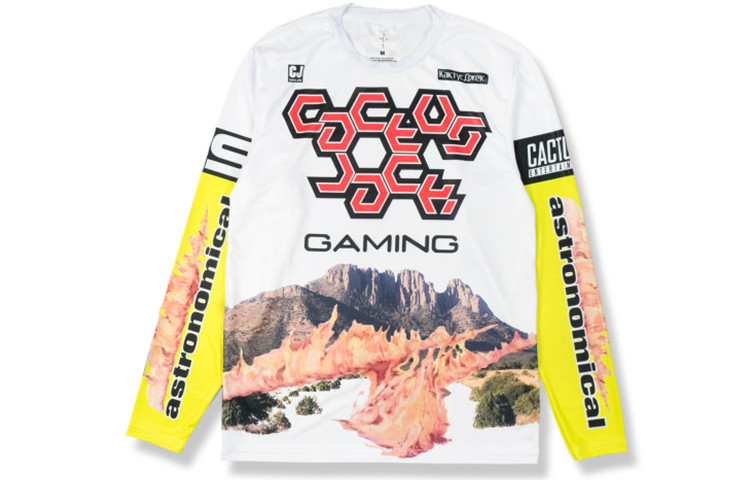 Travis Cactus Jack CJ Gaming Graphic Crewneck Sweatshirt White Unisex CJFN-LS47 圖 2