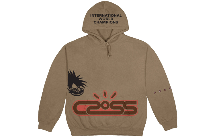 Travis Scott Cactus Jack Crossover Graphic Hoodie Unisex Light Brown TC-62