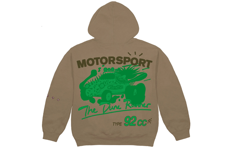 Lookbook 트래비스 스캇 캑터스잭 그래픽 후디 유니섹스 라이트 브라운 TC-62