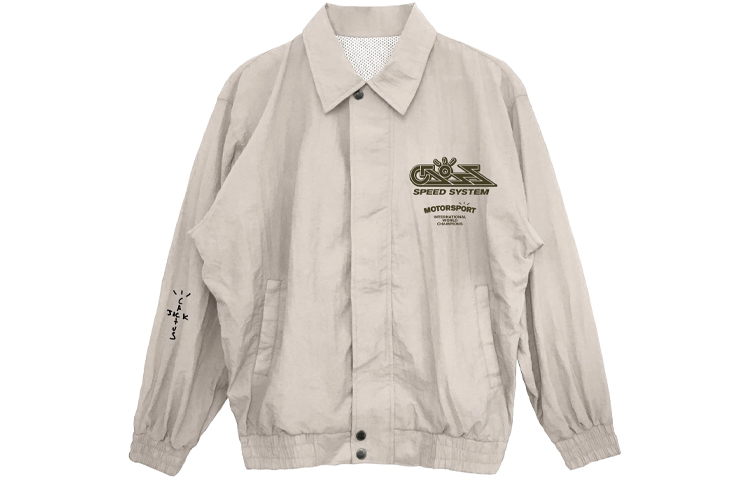 Travis Cactus Jack Crossover Logo Long Sleeve Jacket White Unisex TC-64