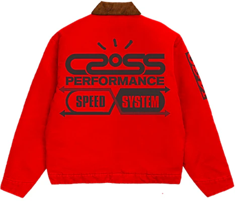 Jaket Merah Unisex Travis Scott Cactus Jack dengan Rekaan Patch Hitam TC-65 Buy Jaket Merah Unisex Travis Scott Cactus Jack dengan Rekaan Patch Hitam TC-65