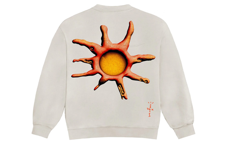 Travis Cactus Jack D.L.T.L.F.R.T. Crewneck Pullover Sweatshirt Men Beige. CJFN-SS89 圖 3
