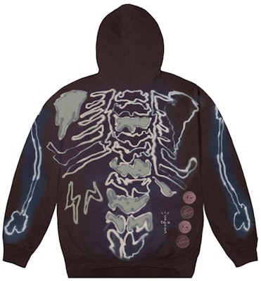 Travis Scott Cactus Jack For Fragment Skeleton Graffiti Full Zip Hoodie 'Multi' Order Travis Scott Cactus Jack For Fragment Skeleton Graffiti Full Zip Hoodie 'Multi'