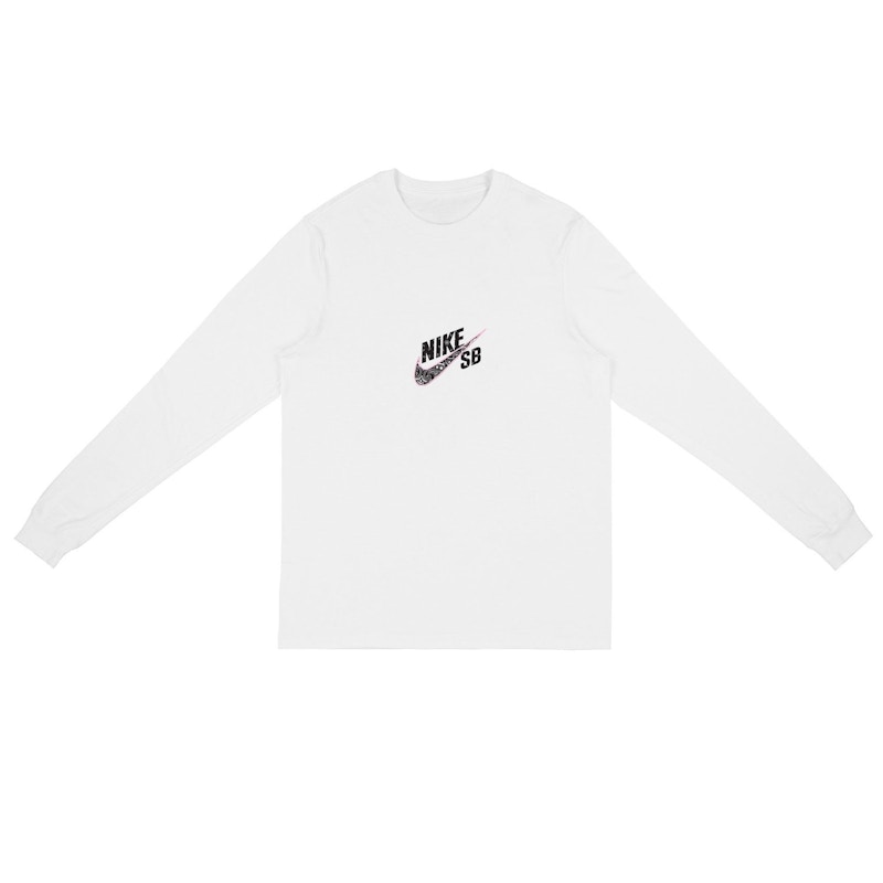Travis Scott Cactus Jack For Nike SB Longsleeve T-Shirt White