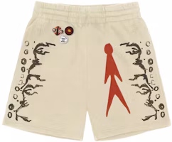 Travis Scott Cactus Jack FW22 Abstract Print High-Waist Casual Shorts Cream Unisex CJFN-SS90 Travis Scott Cactus Jack FW22 Abstract Print High-Waist Casual Shorts Cream Unisex CJFN-SS90