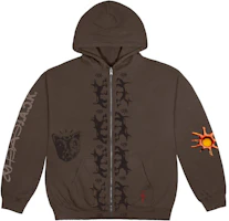 Travis Scott Cactus Jack FW22 Brown Graphic Zip-Up Hoodie Unisex CJFN-SS81 Travis Scott Cactus Jack FW22 Brown Graphic Zip-Up Hoodie Unisex CJFN-SS81