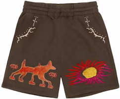 Travis Scott Cactus Jack FW22 Brown Printed Straight Casual Shorts Unisex. CJFN-SS91 Travis Scott Cactus Jack FW22 Brown Printed Straight Casual Shorts Unisex. CJFN-SS91
