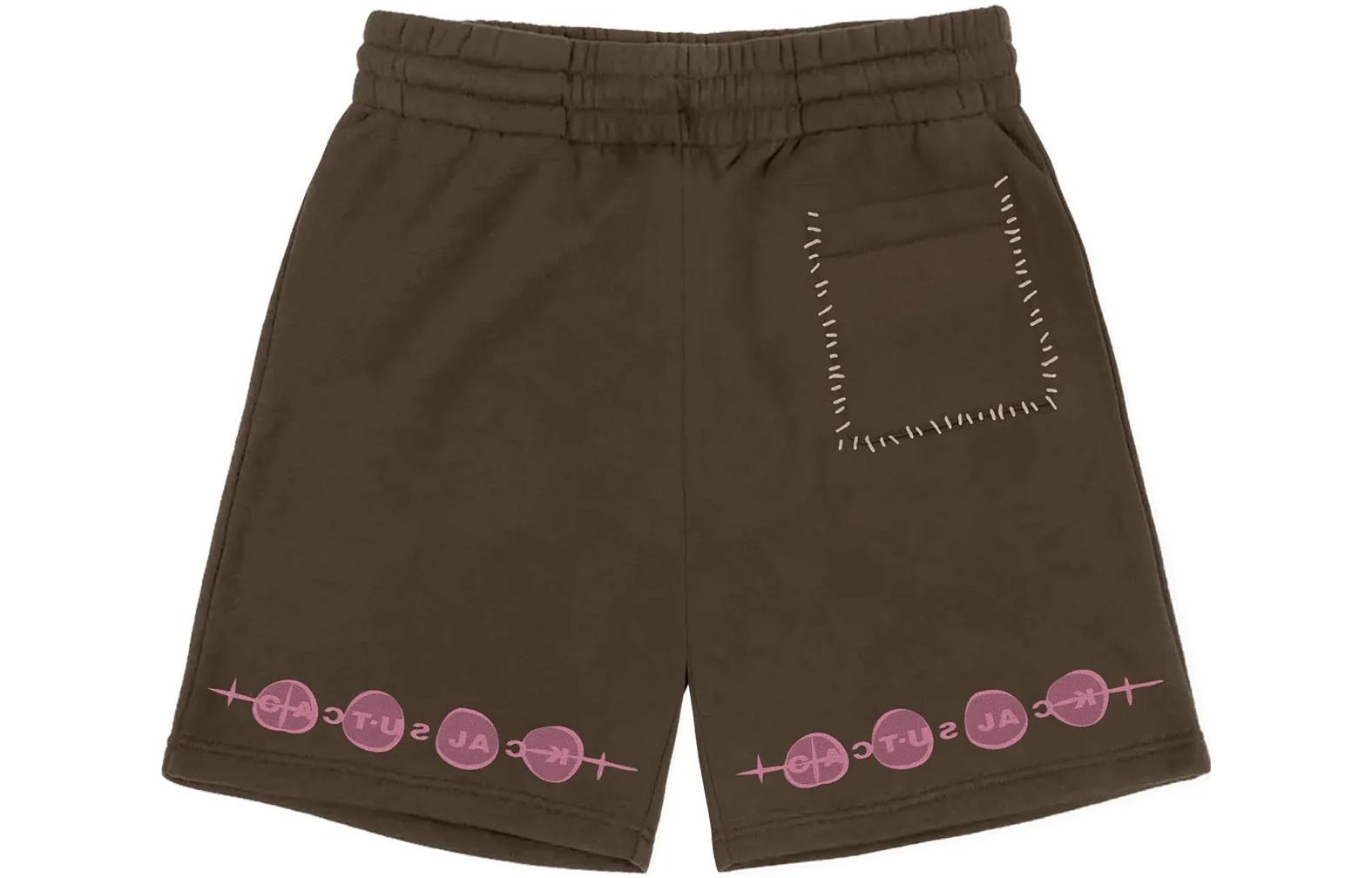 Lookbook Celana Pendek Coklat Travis Scott Cactus Jack FW22 Unisex untuk Kasual. CJFN-SS91