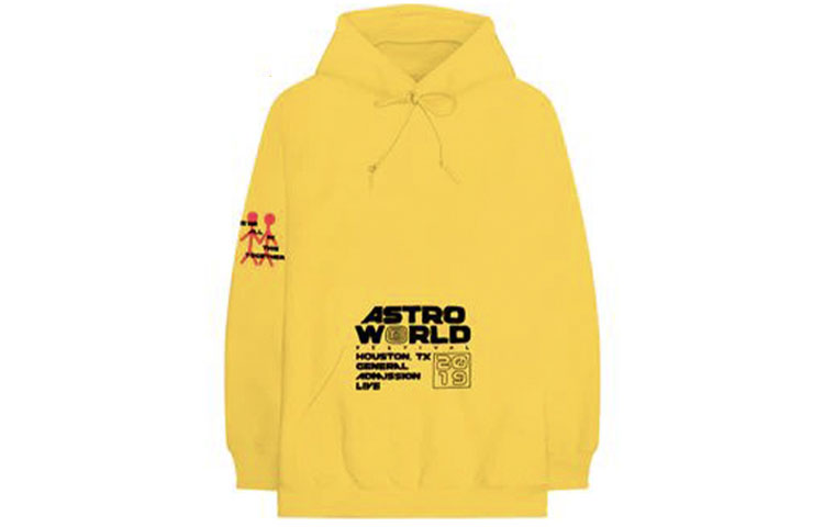 Travis Scott Cactus Jack Letter Hoodie Yellow Unisex TC-377
