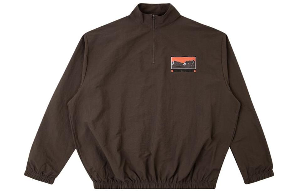 Order Chaqueta Rompevientos Marrón Travis Scott Cactus Jack con Estampado de Letras. CJNTOP12BROWN