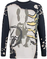 Travis Scott Cactus Jack Loose Fit Graphic Long Sleeve Tee Unisex Dark Gray CJFN-SS13 Travis Scott Cactus Jack Loose Fit Graphic Long Sleeve Tee Unisex Dark Gray CJFN-SS13