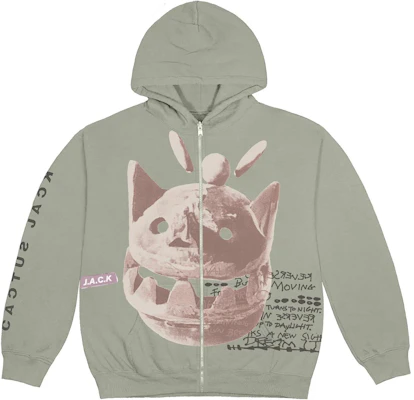 Hoodie Lelaki Travis Scott Cactus Jack New Sight Blue Zip-Up Jaket CJFN-SS87 Order Hoodie Lelaki Travis Scott Cactus Jack New Sight Blue Zip-Up Jaket CJFN-SS87