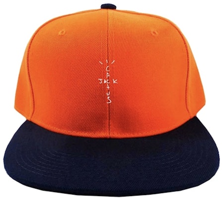 Travis Scott Cactus Jack Records Hat Orange/Navy Buy Travis Scott Cactus Jack Records Hat Orange/Navy