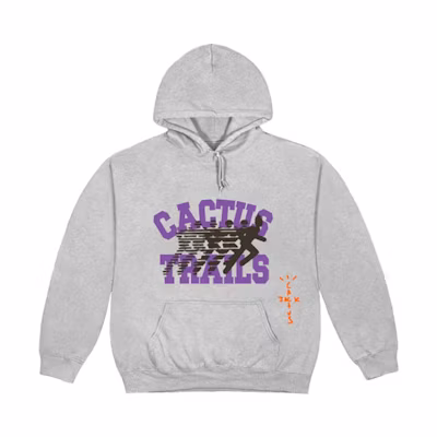 Travis Cactus Jack Running Wild Varsity Hoodie Heather Grey Unisex CJNT-HS11