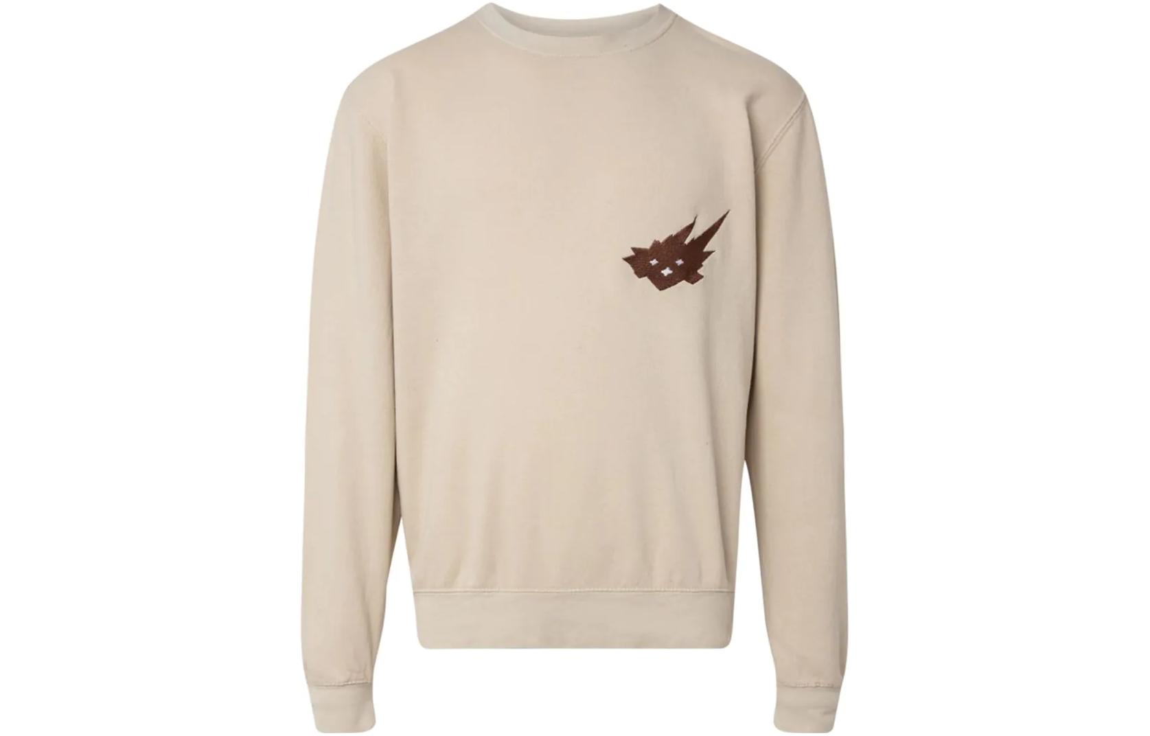 Travis Cactus Jack SS22 Brown Crewneck Pullover Sweatshirt Men CACTCS04CREAM