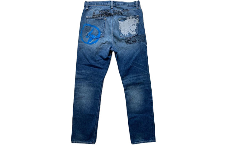 Lookbook Travis Scott Cactus Jack x Fragment 設計藍色牛仔褲 男女適穿. CJFN-SS21
