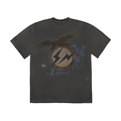 Travis Cactus Jack Fragment Eagle Lightning Graphic Tee Black/Grey Unisex CJFN-SS30