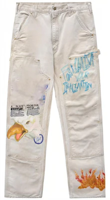 トラヴィススコット×フラグメント 白 刺繍グラフィック ゆったりフィットジーンズ ユニセックス CJFN-SS22 Buy トラヴィススコット×フラグメント 白 刺繍グラフィック ゆったりフィットジーンズ ユニセックス CJFN-SS22