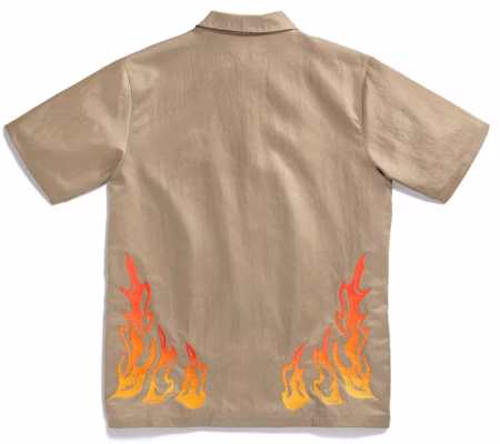 Travis Scott Cactus Jack x Jordan Button Down Shirt Khaki/University Red Order Travis Scott Cactus Jack x Jordan Button Down Shirt Khaki/University Red