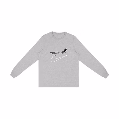 Travis Cactus Jack Jordan Logo Print Hoodie Unisex Grey TC-380