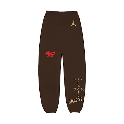 Travis Cactus Jack Jordan Reverse Swoosh Knit Track Pants Brown Unisex. TC-303