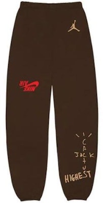 Celana Knit Track Unisex Coklat Travis Scott Cactus Jack x Jordan Reverse Swoosh. TC-303 Order Celana Knit Track Unisex Coklat Travis Scott Cactus Jack x Jordan Reverse Swoosh. TC-303