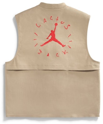 Travis Scott Cactus Jack x Jordan Utility Vest Desert Khaki/University Red Order Travis Scott Cactus Jack x Jordan Utility Vest Desert Khaki/University Red