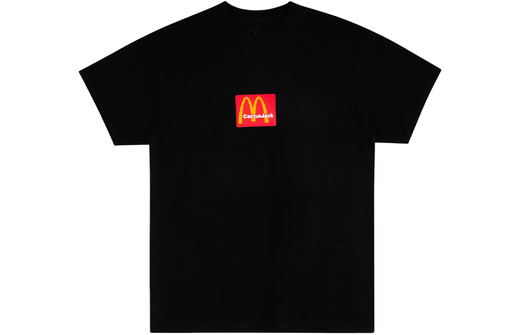 Travis Scott Cactus Jack x McDonald's Black Unisex Crewneck T-Shirt. CJMDSS07