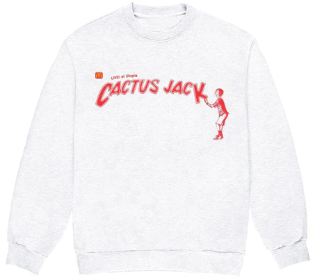Baju Lengan Panjang Unisex Travis Scott Cactus Jack x McDonald''s Kelabu Muda TS-XMCJSIWH Buy Baju Lengan Panjang Unisex Travis Scott Cactus Jack x McDonald''s Kelabu Muda TS-XMCJSIWH