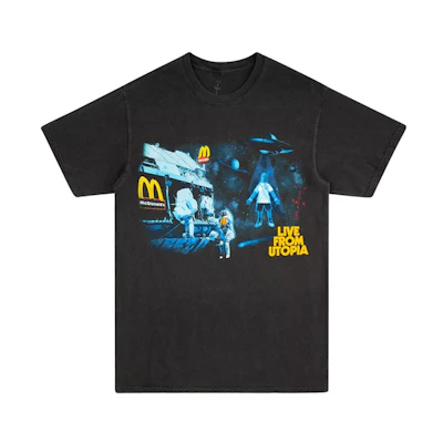 Travis Cactus Jack McDonald's Collaborative Graphic Tee Unisex Black. TC-21