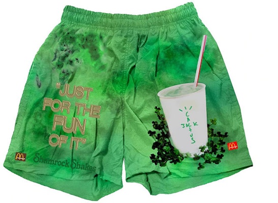 Travis Scott Cactus Jack x McDonald''s Celana Pendek Hijau Unisex Kolaborasi. TC-358 Order Travis Scott Cactus Jack x McDonald''s Celana Pendek Hijau Unisex Kolaborasi. TC-358
