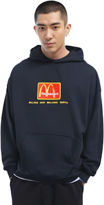 Hoodie Hitam Unisex Travis Scott Cactus Jack x McDonald''s dengan Logo Depan. TC-27 Shop Hoodie Hitam Unisex Travis Scott Cactus Jack x McDonald''s dengan Logo Depan. TC-27