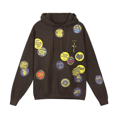 Travis Cactus Jack McDonald's Hoodie Brown Unisex Collaboration Pullover TC-22